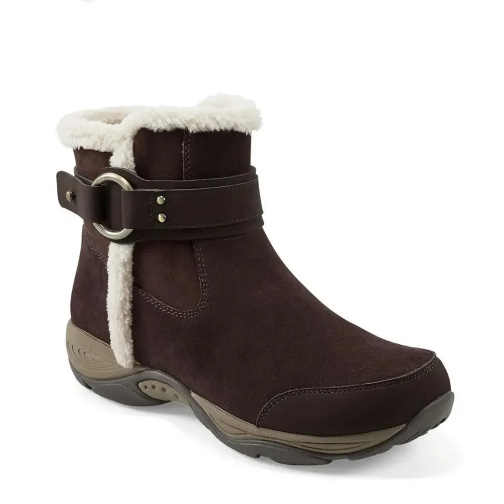 New Easy Spirit Elinor Cold Weather Booties Snow Brown 8M
